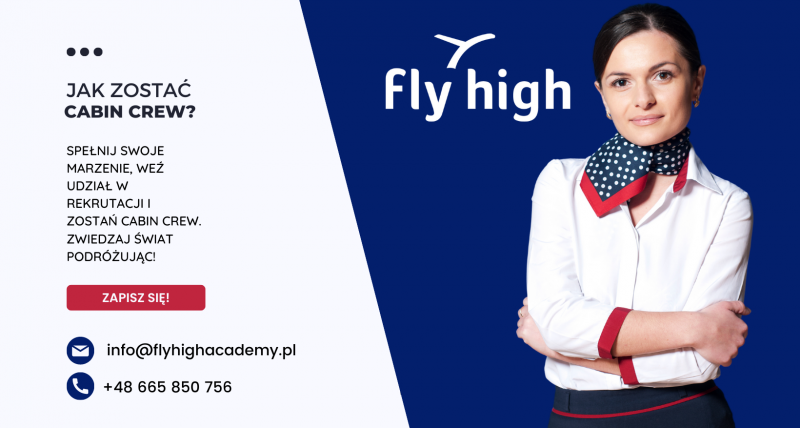 Kurs "Zostań Cabin Crew" Fly High Cabin Crew Academy 🛩