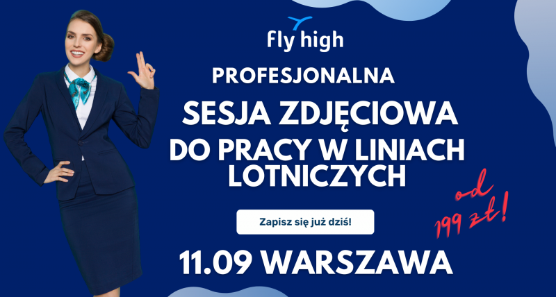 Profesjonalna sesja zdjęciowa do pracy w liniach lotniczych