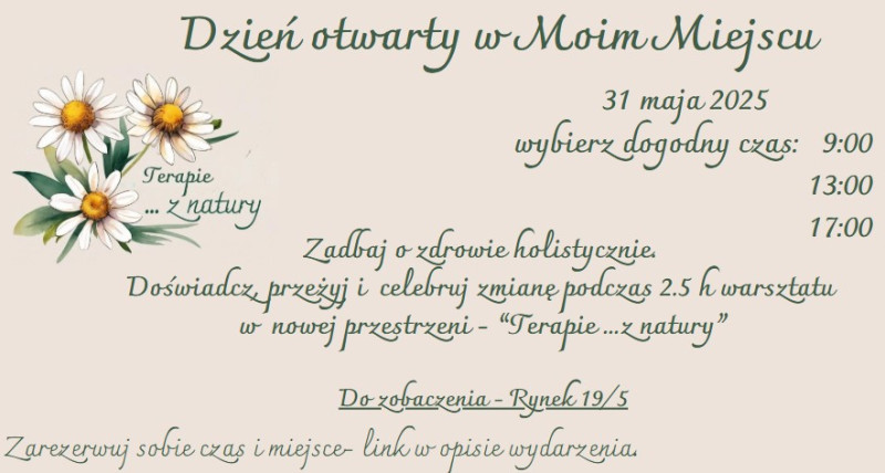 Dzień Otwarty "Terapii ... z natury" w Moim Miejscu