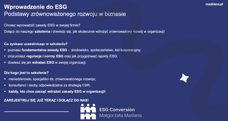Wprowadzenie do ESG