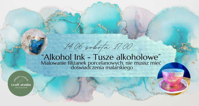 Malowanie tuszem - filiżanki