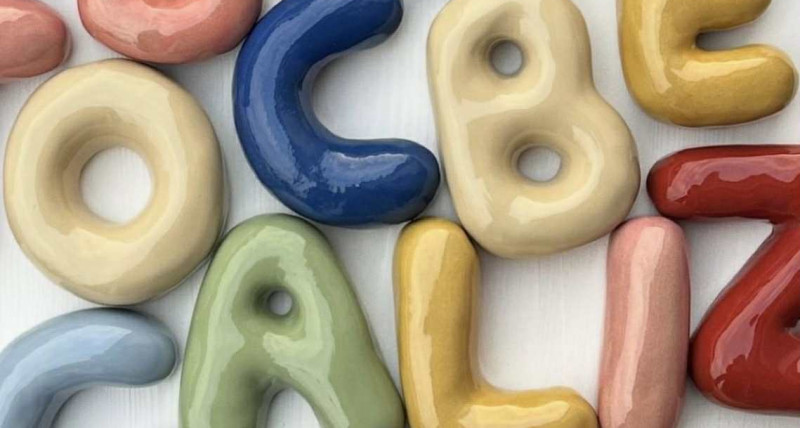 Gliterki - Literki z Gliny