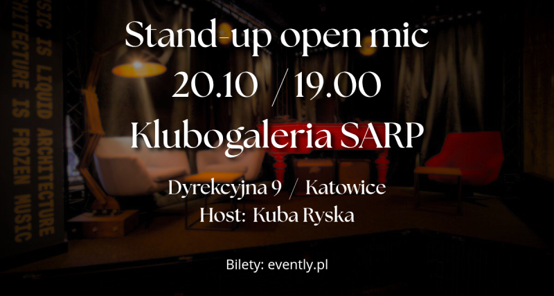 Październikowy Stand-up open mic w SARP!  20.10  /  19:00