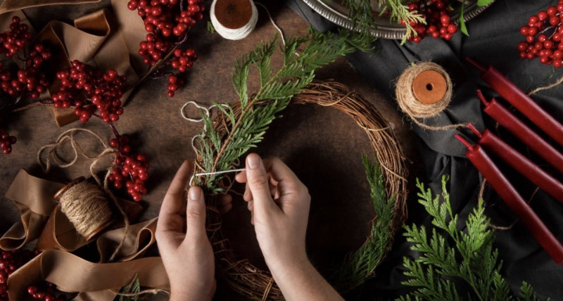 Świąteczne warsztaty wianków -  Niedźwiedzia 25