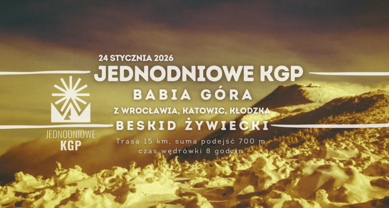 BABIA GÓRA 1-DNIOWE KGP z Wrocławia, Katowic, Kłodzka