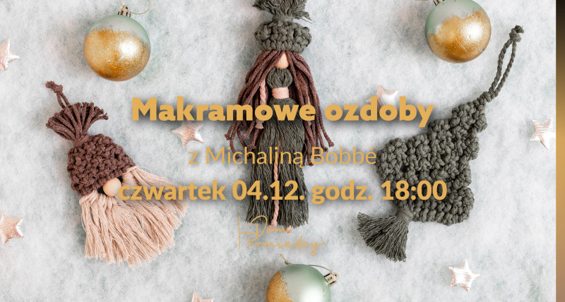 Makramowe ozdoby choinkowe