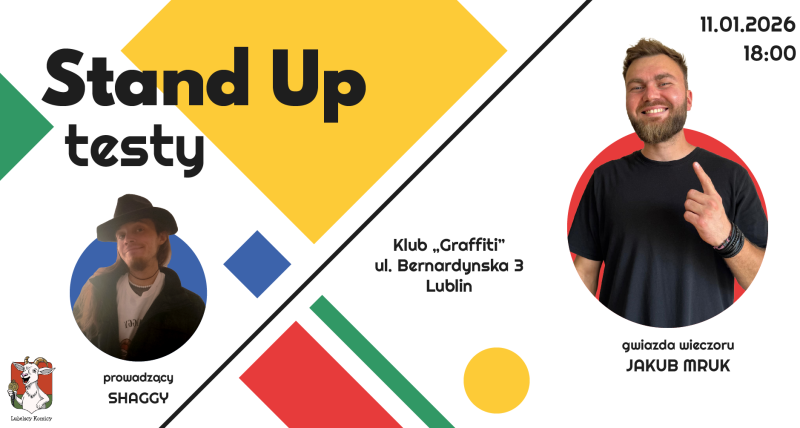 Stand Up Testy Gwiazdy Jakub Mruk— 11 stycznia niedziela, 18:00