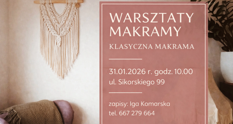 Makrama w stylu boho- warsztaty rękodzieła w Gorzowie Wlkp.