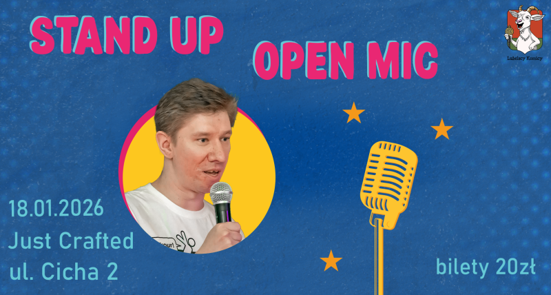 🎤 Stand-up Open Mic - 18 stycznia, niedziela, 19:00