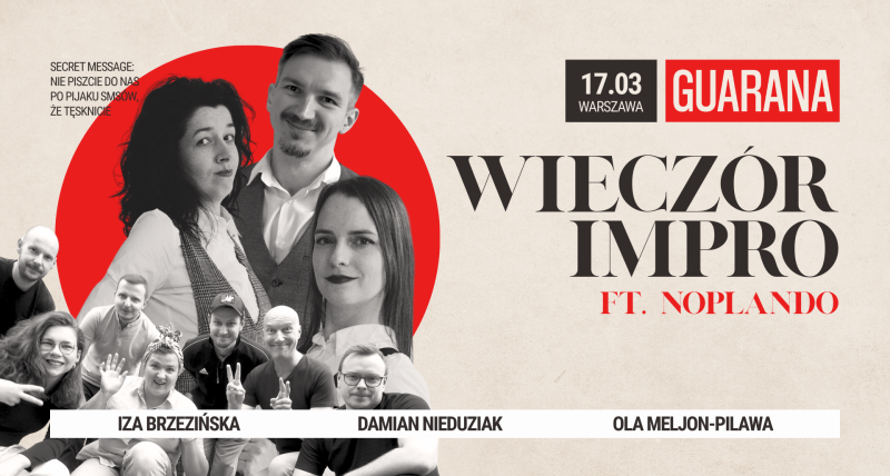 Guarana: Wieczór Impro ft. NOPLANDO | Wtorek, 17 marca, 19:00