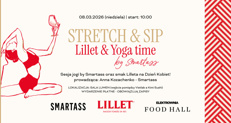 Strech & Sip - Yoga & Lillet Time | sesja jogi by Smartass |