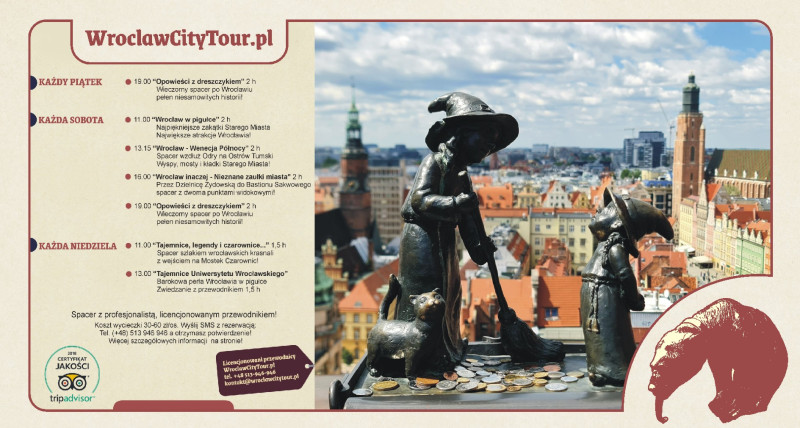 „Tajemnice, legendy i czarownice...“, wycieczka po Wrocławiu,