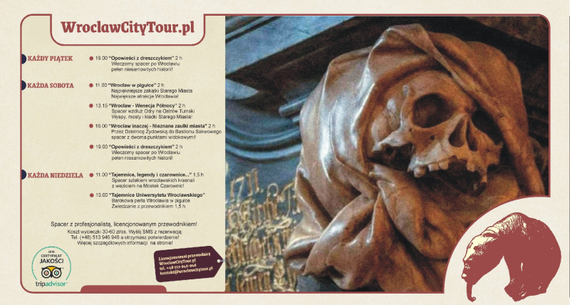 “Opowieści z dreszczykiem”. Wieczorny spacer po Wrocławiu, 2 h