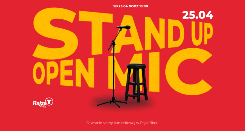 Pierwszy stand-up w Rajzefieber! 25.04 / 19.00