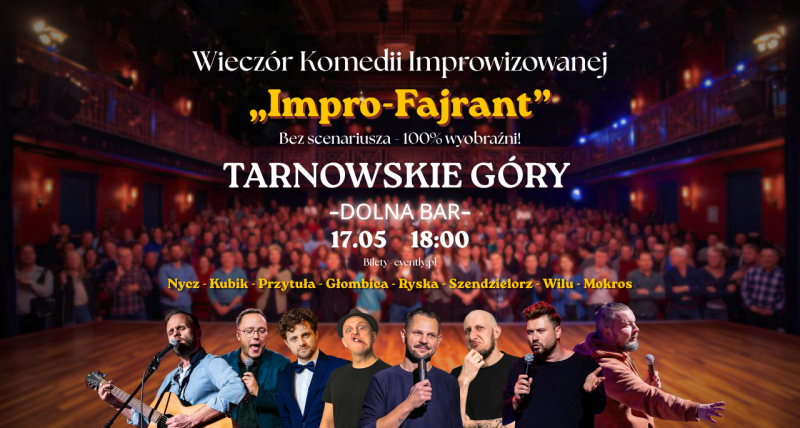 Wieczór Komedii Improwizowanej w Dolna Bar! TG  17.05/ 18:00