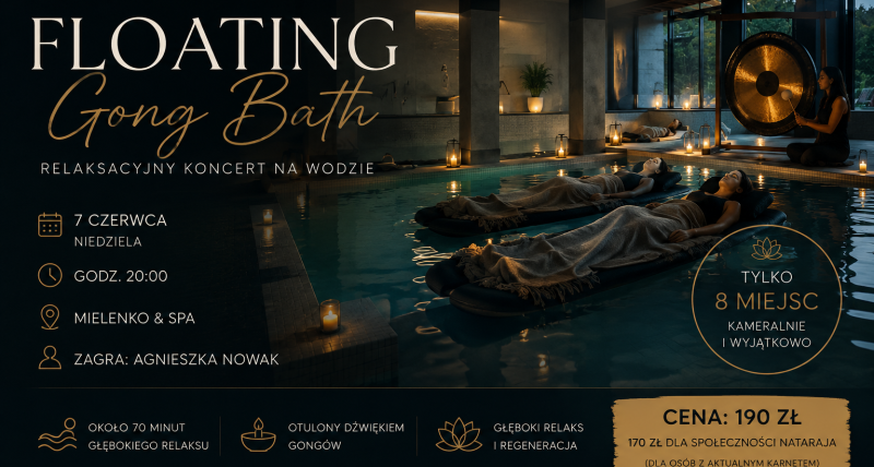Relaksacyjny koncert na gongach na wodzie