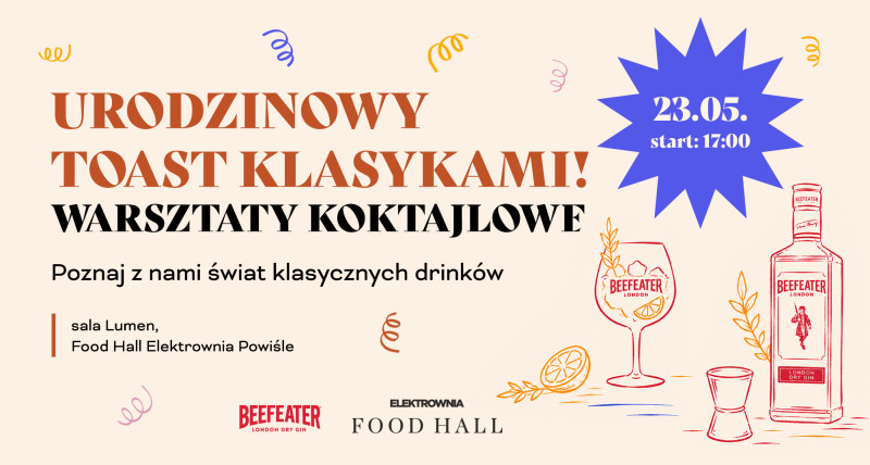 WARSZTATY KOKTAJLOWE: URODZINOWY TOAST KLASYKAMI! | 23.05.