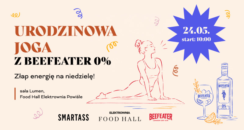 URODZINOWA JOGA Z BEEFEATER 0% & SMARTASS | 24.05. |