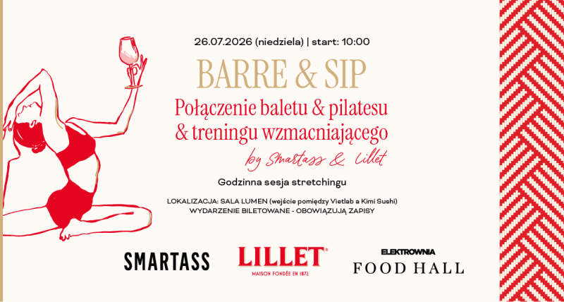 BARRE & SIP - trening z Lillet & Smartass