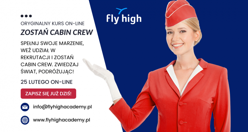 Kurs on-line "Zostań Cabin Crew" 25 lutego ✈️