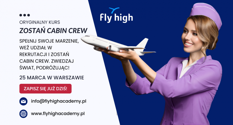Kurs "Zostań Cabin Crew" Warszawa 25 marca ✈️