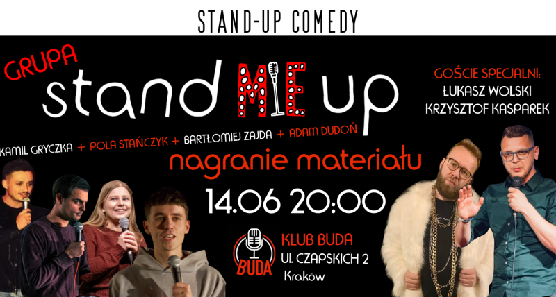 Stand-up Kraków: Grupa Stand ME Up - nagranie materiału.