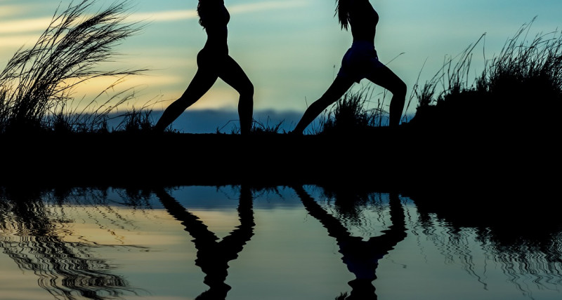 Joga w parku Jordana