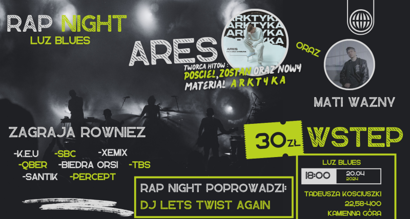 ArEs|Mati Ważny BDF| Kamienna Gora Rap Night | 20.04