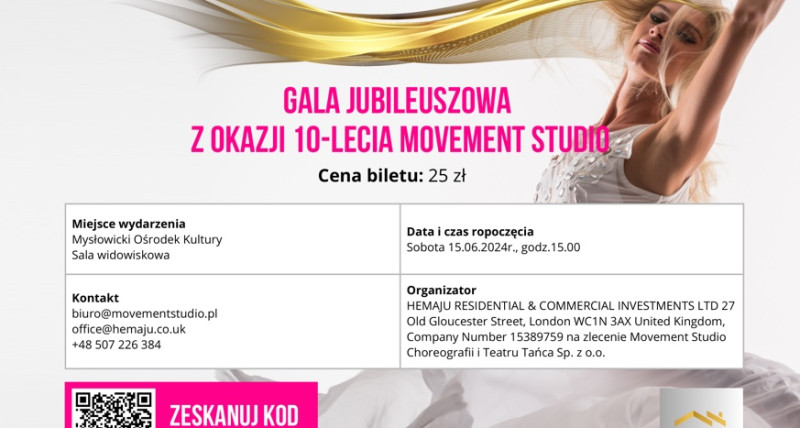 MOVEMENT STUDIO – GALA JUBILEUSZOWA  MYSŁOWICE 15.00