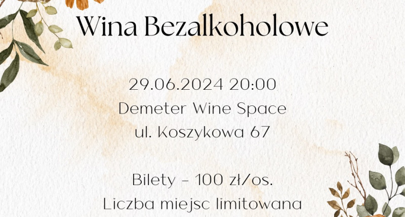 Wina Bezalkoholowe w Demeter Wine Space