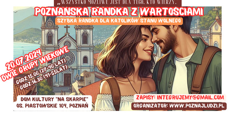 Poznańska Randka z wartościami. Dwie grupy wiekowe. 20.07 41-55l