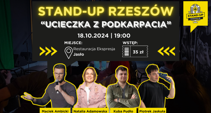 Jasło! \ Wieczór Komedii Stand-up: Ucieczka z Podkarpacia