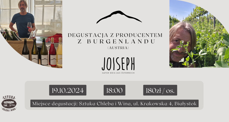 Degustacja win z producentem z Burgenladu - Weingut Joiseph