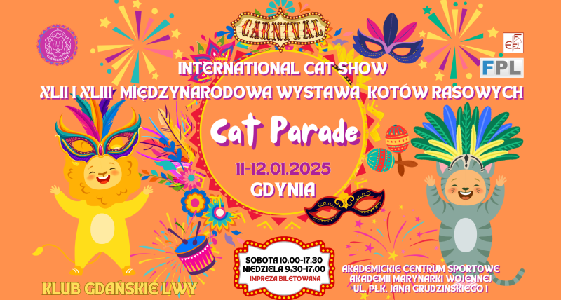 CAT PARADE - Międzynarodowa Wystawa Kotów Rasowych w Gdyni