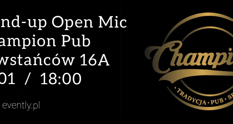 Ruda Śląska! Stand-up w Champion Pub! 19.01 / 18:00