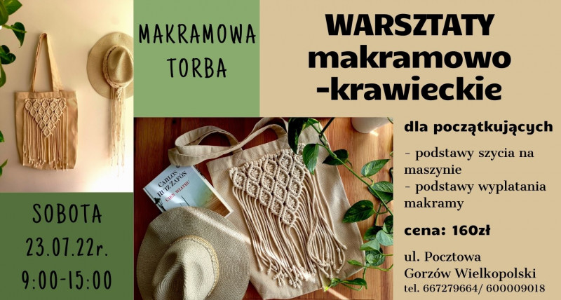Warsztaty makramowo- krawieckie Gorzów Wielkpolski